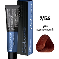 ESTEL PROFESSIONAL 7/54 краска для волос, русый красно-медный / DELUXE 60 мл, фото 2