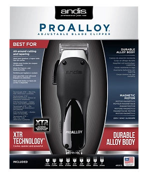 ANDIS Машинка для стрижки волос AAC-1 PRO ALLOY 0.5 - 2.4 мм, сетевая, 9 насадок, 8 W, фото 5