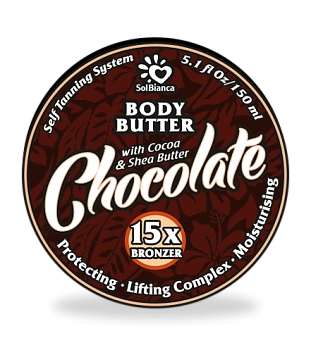 Масло твердое с маслом какао, маслом ши и бронзаторами для загара в солярии / Chocolate 150 мл