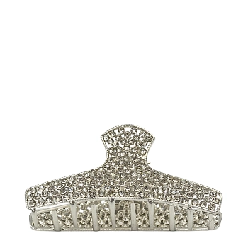 Краб для волос Паутина из страз серебро 4,5*9см