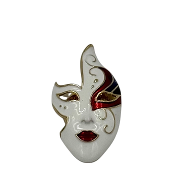 Брошь-магнит Венецианская маска золото, IWOU PROFESSIONAL