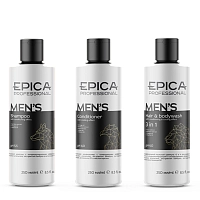 EPICA PROFESSIONAL Набор мужской для волос (шампунь 250 мл + кондиционер 250 мл + универсальный шампунь 250 мл) MEN`S, фото 3