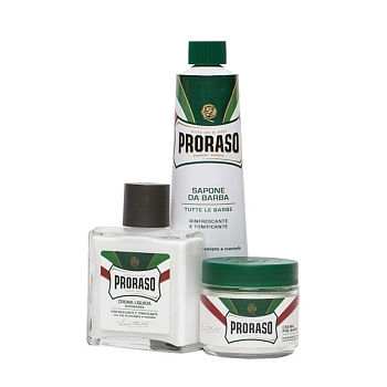 PRORASO Набор для бритья (крем 100 мл, крем 150 мл, бальзам 100 мл) GINO, фото 3