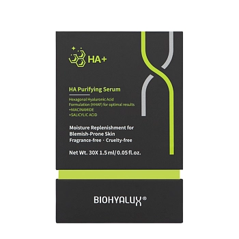 BIOHYALUX Сыворотка матирующая для проблемной и жирной кожи / На Purifying Serum 30*1,5 мл, фото 2