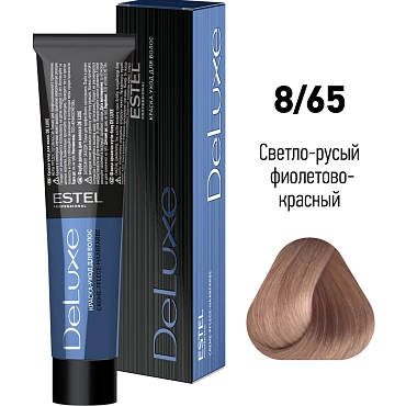 ESTEL PROFESSIONAL 8/65 краска для волос, светло-русый фиолетово-красный / DELUXE 60 мл