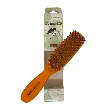 I LOVE MY HAIR Щетка парикмахерская для волос Spider Soft 1501, оранжевая матовая M, фото 4