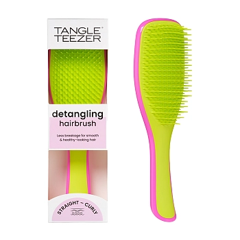 TANGLE TEEZER Расческа для волос / The Ultimate Detangler Pink & Cyber Lime, фото 6