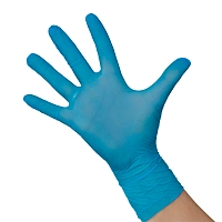 Перчатки нитрил голубые M / Safe&Care ZN 302 100 шт, SAFE & CARE