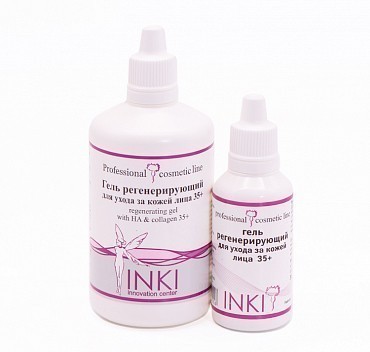 INKI Гель регенерирующий для ухода за кожей лица 35+ / regenerating gel with HA & collagen 35+ 30 мл