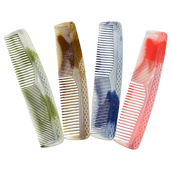 IWOU PROFESSIONAL Расческа комбинированная Градиент зелено-белая 19,5см, фото 2