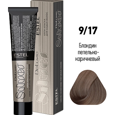 ESTEL PROFESSIONAL 9/17 краска для волос, блондин пепельно-коричневый / De Luxe Silver 60 мл