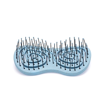 DEWAL BEAUTY Щетка массажная с нейлоновым штифтом, форма бабочка, голубая / Eco-Friendly, фото 2