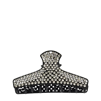 Краб для волос Паутина из страз черная 4,5*9см