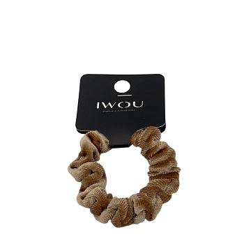 Резинка для волос Каракуль молочный шоколад 1шт