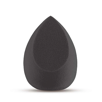 SOLOMEYA Спонж косметический для макияжа со срезом, черный / Flat End blending sponge Black, фото 2