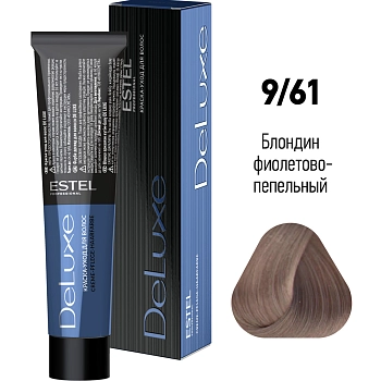 ESTEL PROFESSIONAL 9/61 краска для волос, блондин фиолетово-пепельный / DELUXE 60 мл, фото 2