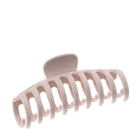 DEWAL BEAUTY Заколка-краб для волос большая, овал, бежевая 1 шт, фото 1