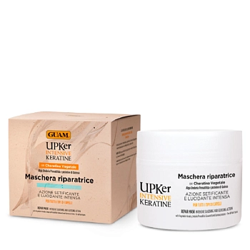 GUAM Маска восстанавливающая с кератином для гладкости волос / NEW UPKer 200 мл, фото 2