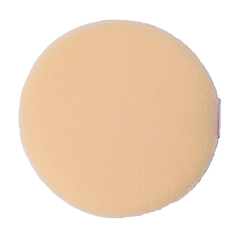 Спонж-пуховка с атласной полоской, маленький, цвет бежевый