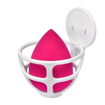 Спонж для макияжа в наборе с корзинкой / Blender Makeup Sponge Red