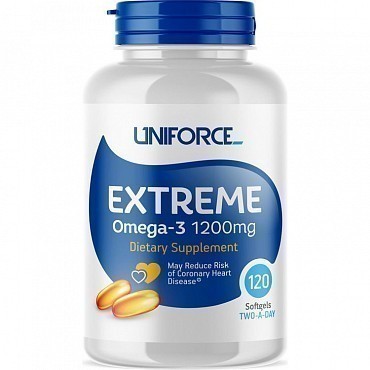 UNIFORCE Добавка биологически активная к пище / Extreme Omega-3 1200 мг 120 капсул