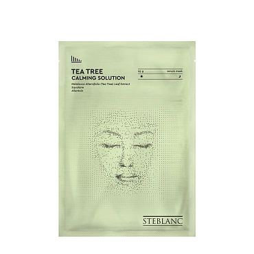 STEBLANC Маска-сыворотка тканевая успокаивающая для лица с экстрактом чайного дерева 25 гр