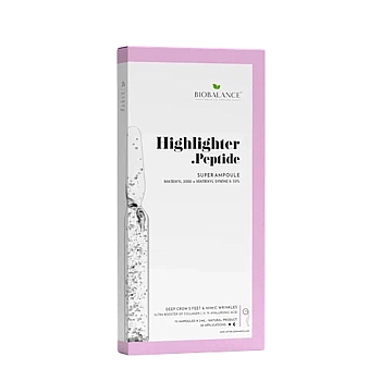 Ампулы для лица / SUPER AMPOULE HIGHLIGHTER PEPTIDE 10*2 мл, BIOBALANCE
