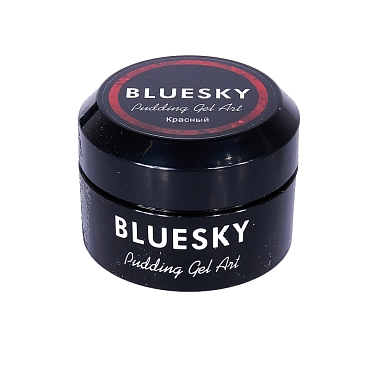 BLUESKY Полигель с шиммером для ногтей Красный, в банке / Pudding Gel Art 8 гр