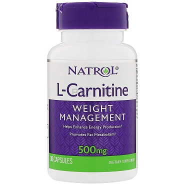 NATROL Добавка биологически активная к пище Натрол L-Карнитин / L-Carnitine 500 мг 30 капсул