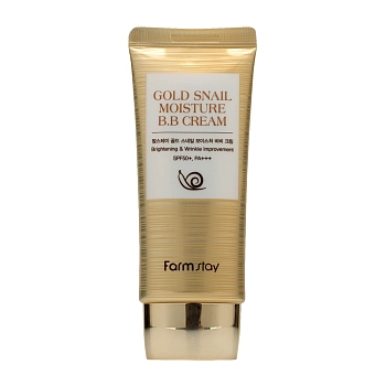 FARMSTAY ББ крем для лица SPF50, PA+++ 50G / GOLD SNAIL MOISTURE BB CREAM 50 гр, фото 1