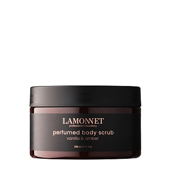 Скраб парфюмированный для тела, ваниль и амбра / LAMONNET 250 мл