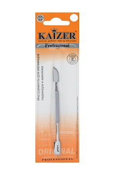 KAIZER Шабер маникюрный, двухсторонний, серебро, 100 мм, фото 2