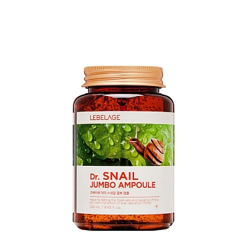 Сыворотка ампульная укрепляющая для лица с муцином улитки / Lebelage Dr.Snail Jumbo 250 мл