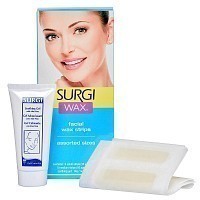 Набор для удаления волос на лице (полоски с воском + крем) / Assorted Honey Facical Wax Strips, SURGI