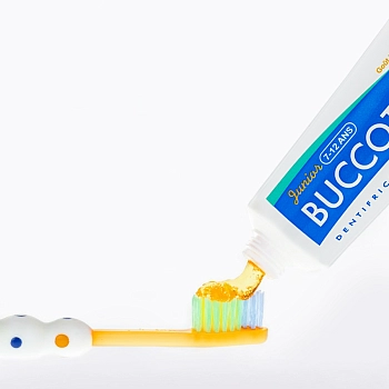 BUCCOTHERM Паста зубная для детей 7 - 12 лет, вкус персиковый чай с термальной родниковой водой / BUCCOTHERM 50 мл, фото 4