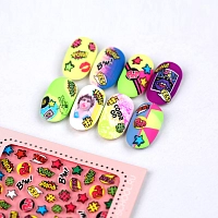 E.MI Декор для ногтей №128 Поп-Арт / Charmicon 3D Silicone Stickers, фото 3