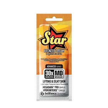 Крем-автозагар с пептидным комплексом, энзимами граната и маслом макадамии / Star 30х bronzer 15 мл