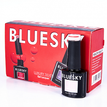 BLUESKY LV011 гель-лак для ногтей / Luxury Silver 10 мл