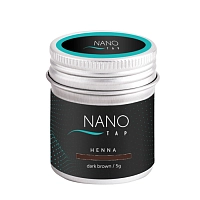 Хна для бровей в баночке, темно-коричневый / NanoTap dark brown 5 гр, NANO TAP
