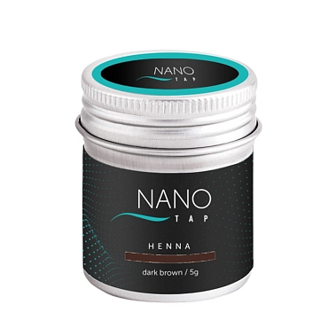 NANO TAP Хна для бровей в баночке, темно-коричневый / NanoTap dark brown 5 гр