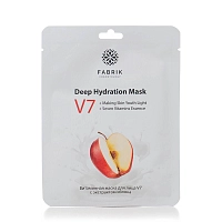 Маска для лица тканевая   витаминная с экстрактом яблока / V7 30 гр, FABRIK COSMETOLOGY
