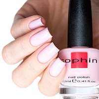SOPHIN 0016 лак для ногтей, бело-розовый 12 мл, фото 3
