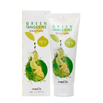 MED:B Пенка для умывания с содой и зеленым мандарином / Med B Green Tangerine Soda Foam 100 мл, фото 3