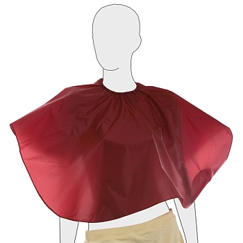 DEWAL PROFESSIONAL Пелерина для окрашивания, нейлон, на крючках, вишневая 88х82 см, фото 2