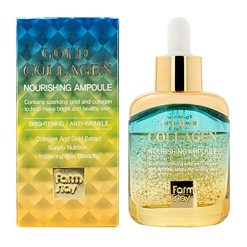 FARMSTAY Сыворотка питательная с золотом и коллагеном / GOLD COLLAGEN 35 мл, фото 2