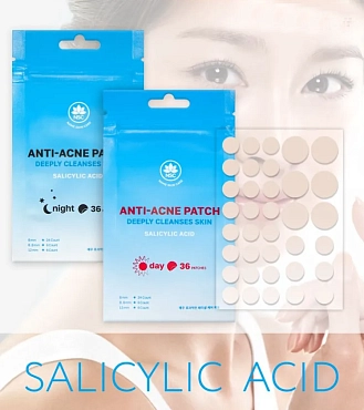 NAME SKIN CARE Патчи ночные от прыщей с салициловой кислотой / Anti-Acne NIGHT Patch Salicylic Acid Deeply Cleanses Skin 36 шт