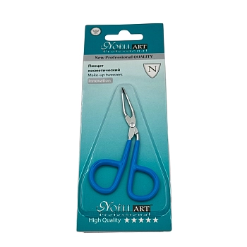 NOELL ART Professional Пинцет-ножницы для бровей голубой, фото 4