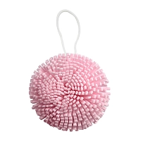 Мочалка спонж для тела, розовая / Bath Sponge pink 1 шт, SOLOMEYA