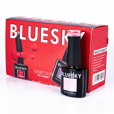 BLUESKY LV023 гель-лак для ногтей прозрачный розовый / Luxury Silver 10 мл