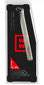 NIPPON NIPPERS Пинцет для наращивания ресниц, топорик, ручная заточка, длина 114 мм, фото 3